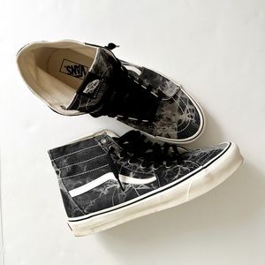 Men’s Black & Grey Tie Dye Vans Size US 13